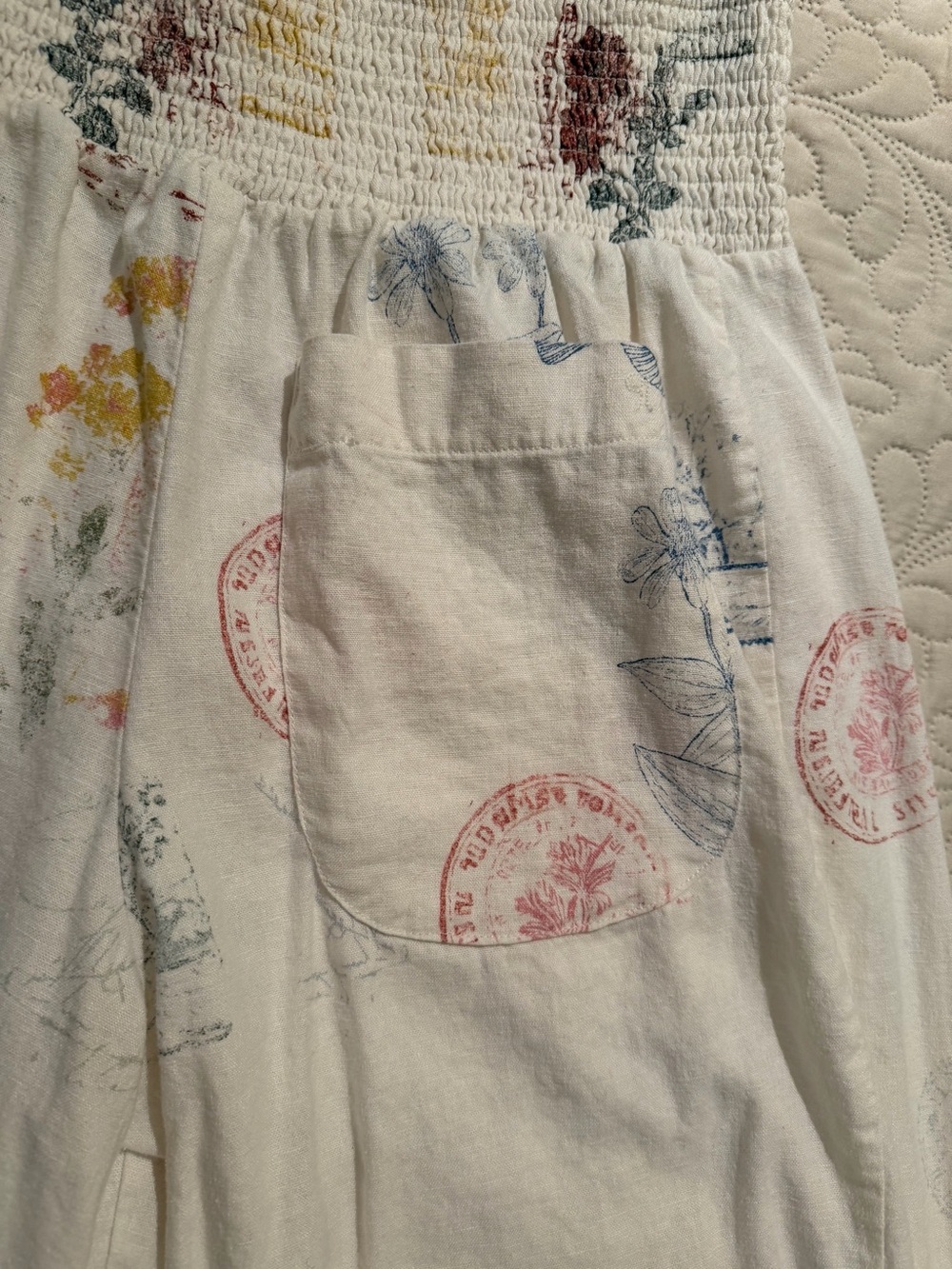 Pilcro Reese Smocked Pull-On Barrel-Leg Pants - Picture 4 of 8